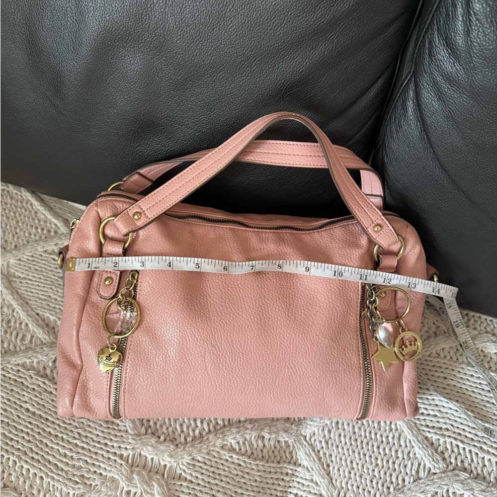 Juicy Couture Pink Shoulder Bag with Charm Accents - Picture 7 of 10